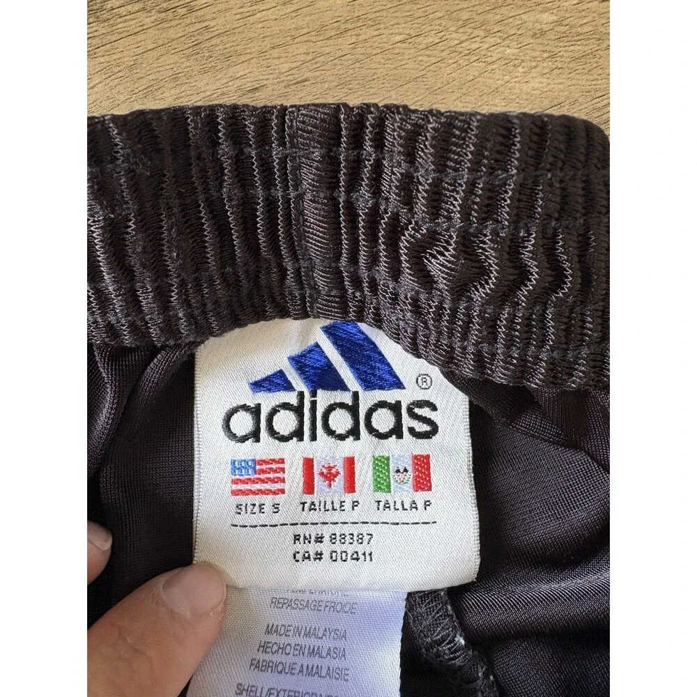 Adidas Unisex Vintage Y2K Black & White Tear Away Track Pants Size Small